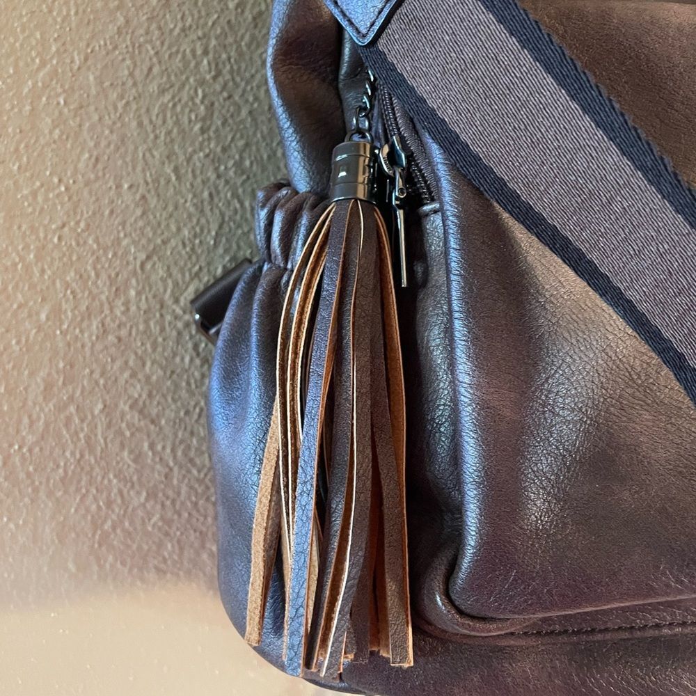 Cluci Faux Leather Vegan Leather Brown Women’s Backpack - Picture 3 of 16